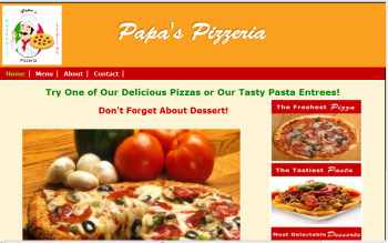 Papas Pizzeria Web Design